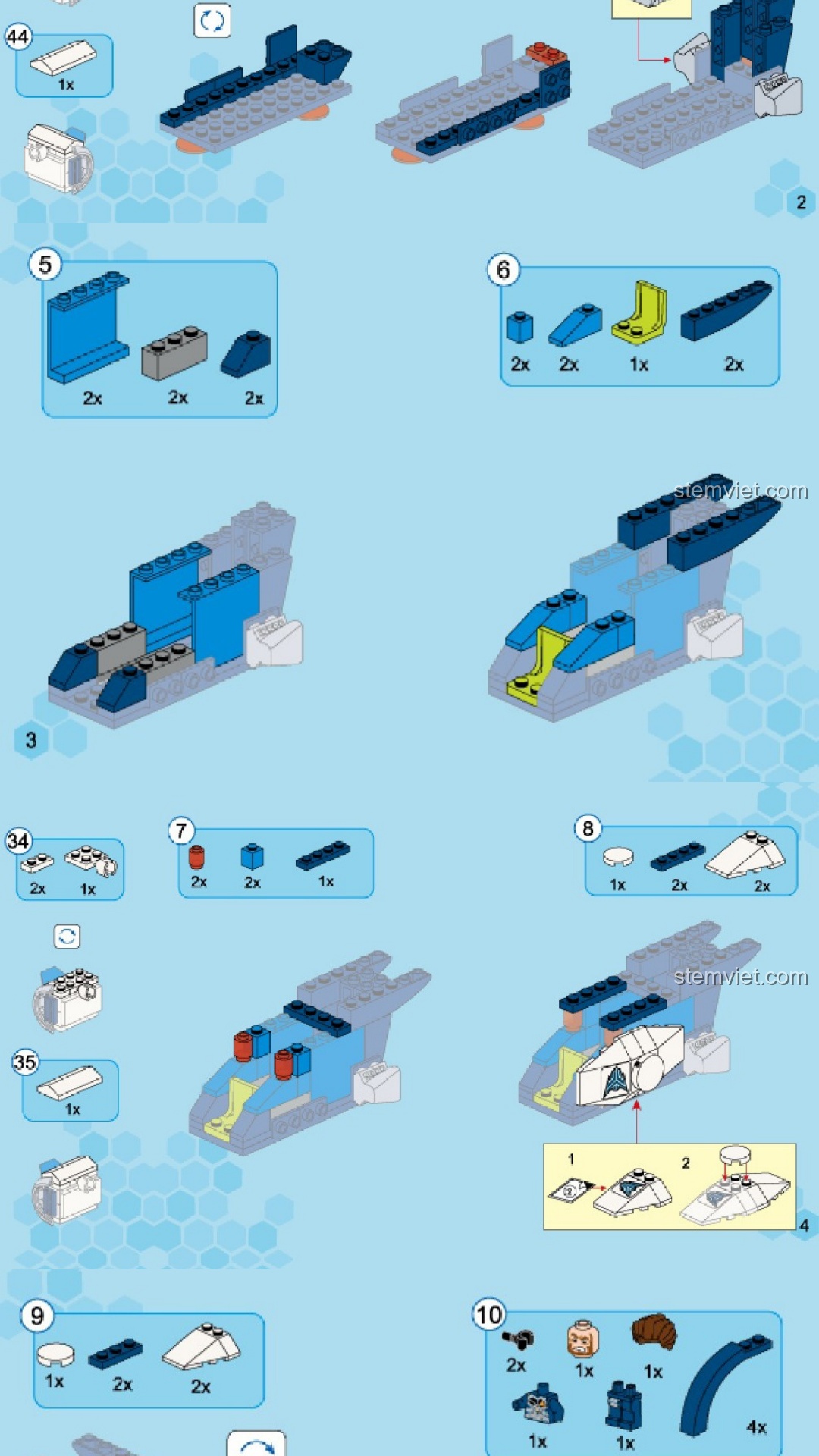 Phi thuyền cảnh sát không gian Enlighten 1606 hướng dẫn lắp ghép Enlighten 06 Robot cảnh sát