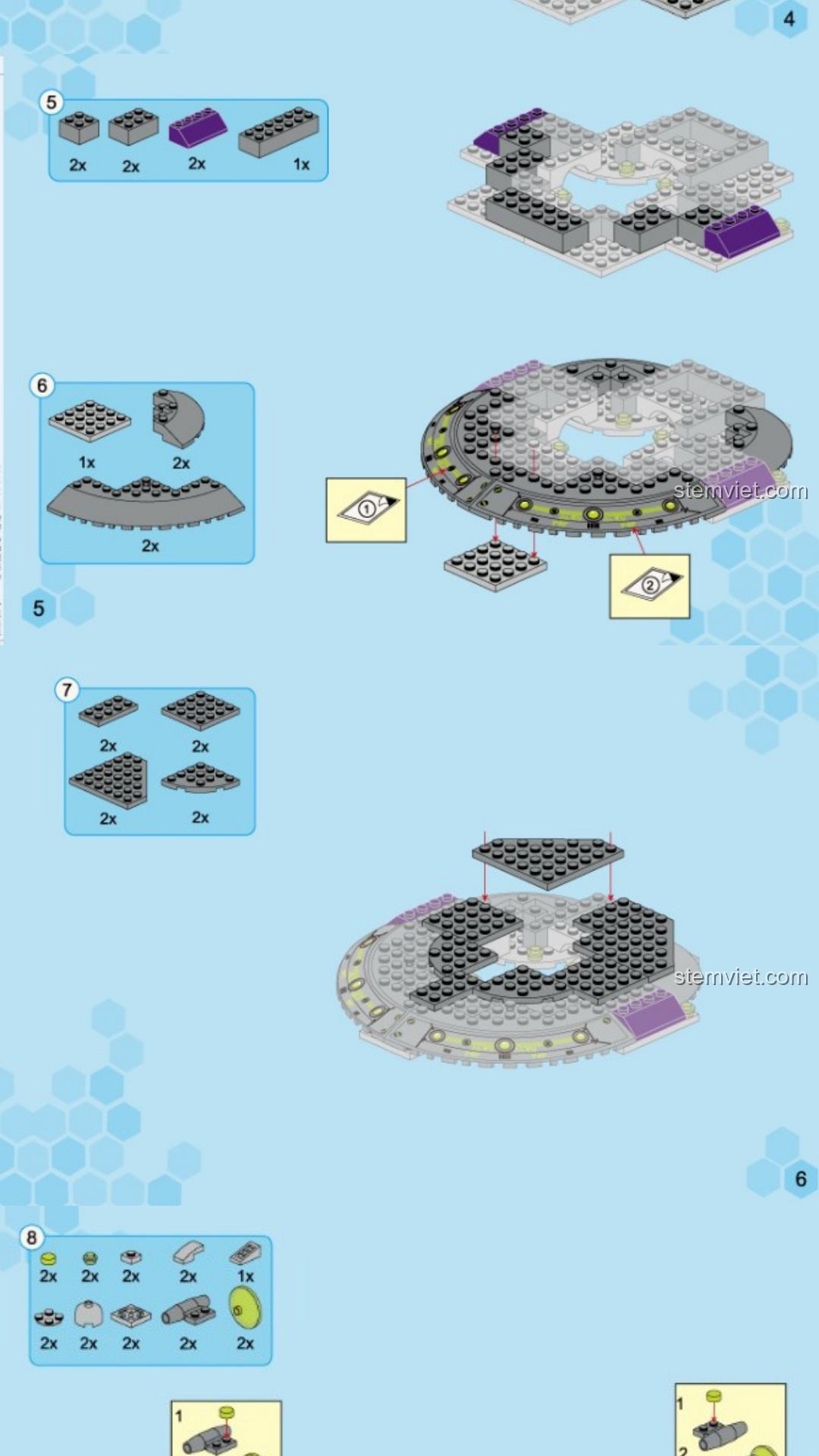 Sách lắp ghép Enlighten 1611 Phi Thuyền Không Gian, hướng dẫn lắp ráp Enlighten 1611 Tàu Chiến Đấu Liên Hành Tinh
