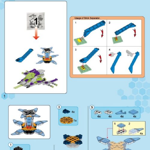Tàu Chiến Đấu Không Gian Enlighten 1616 hướng dẫn lắp ráp Robot chiến đấu ngoài hành tinh