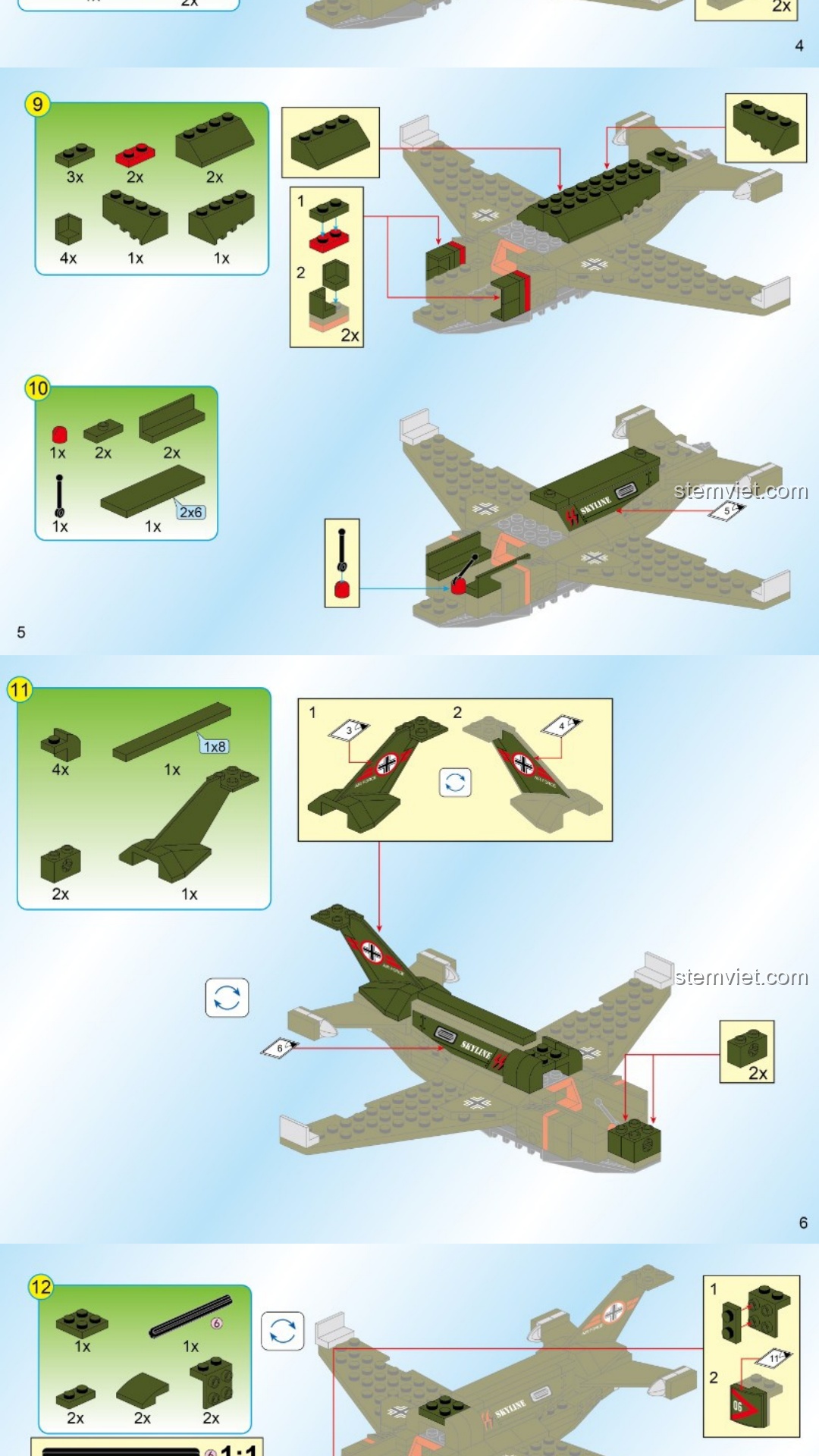 Bộ Lắp Ráp Chiến Trường: Lục Không Đại Đối Đầu Enlighten 1710 sách hướng dẫn Enlighten 1710 Xe tải quân sự PDF gốc chất lượng cao
