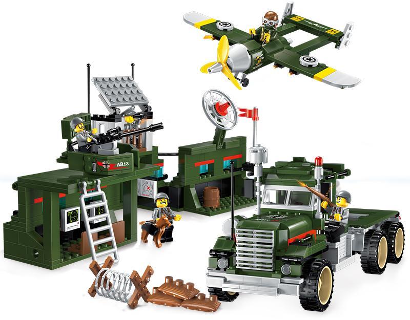 Bộ lắp ráp Xe Tác Chiến Di Động Enlighten 1713 với xe tác chiến, trạm chỉ huy và máy bay chiến đấu, phù hợp bé trai 6 tuổi trở lên, giúp phát triển tư duy logic, giá tốt.