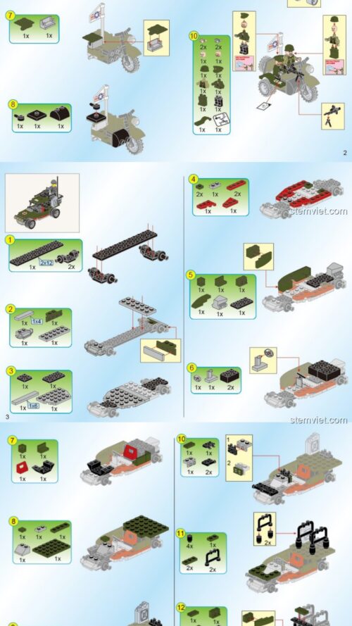 Sở Chỉ Huy Quân Sự Enlighten 1714 hướng dẫn lắp ghép Enlighten 14 Sở Chỉ Huy Bắn Phá Chiến Trường