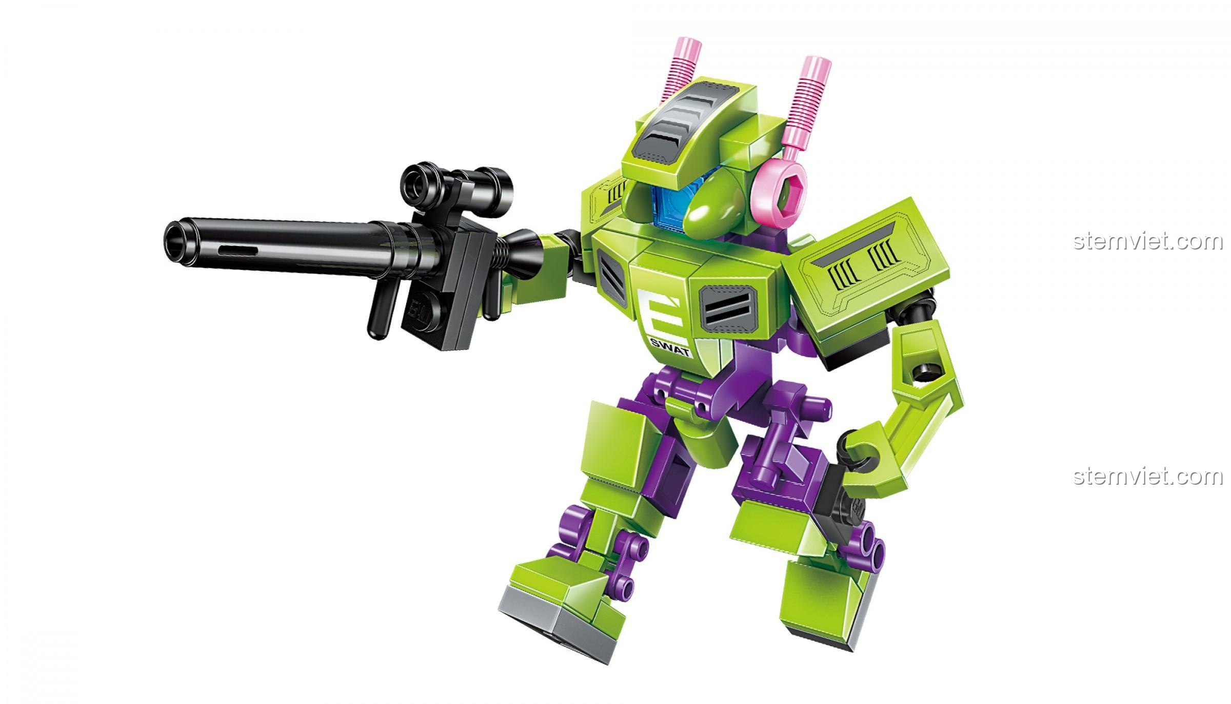 Robot Bắn Tỉa T-45 Enlighten 1802-1 đồ chơi mô hình robot chiến đấu cho bé trai 6 tuổi