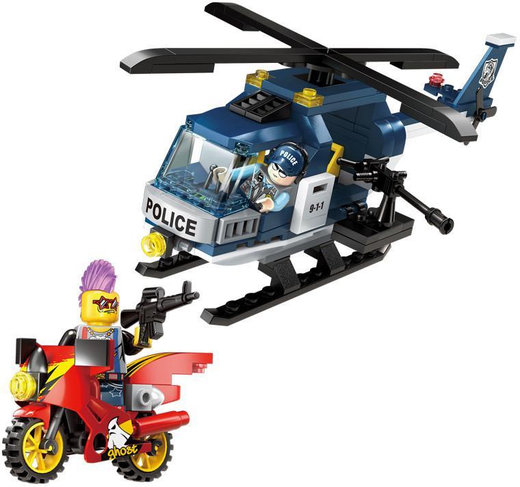 Bộ lắp ghép Enlighten 1905 Biệt Đội Cảnh Sát: Tay Bắn Tỉa với trực thăng cảnh sát và mô tô đỏ, đồ chơi lắp ráp cho bé trai 6 tuổi giá tốt.