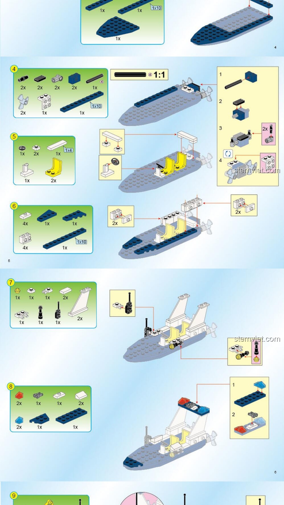 Bộ ráp cảnh sát Enlighten 1916 hướng dẫn lắp ghép Enlighten 1916 Bộ ráp cảnh sát Trụ Sở Cảnh Sát Biển và Kế Hoạch Giải Cứu Tù Nhân Enlighten 1916