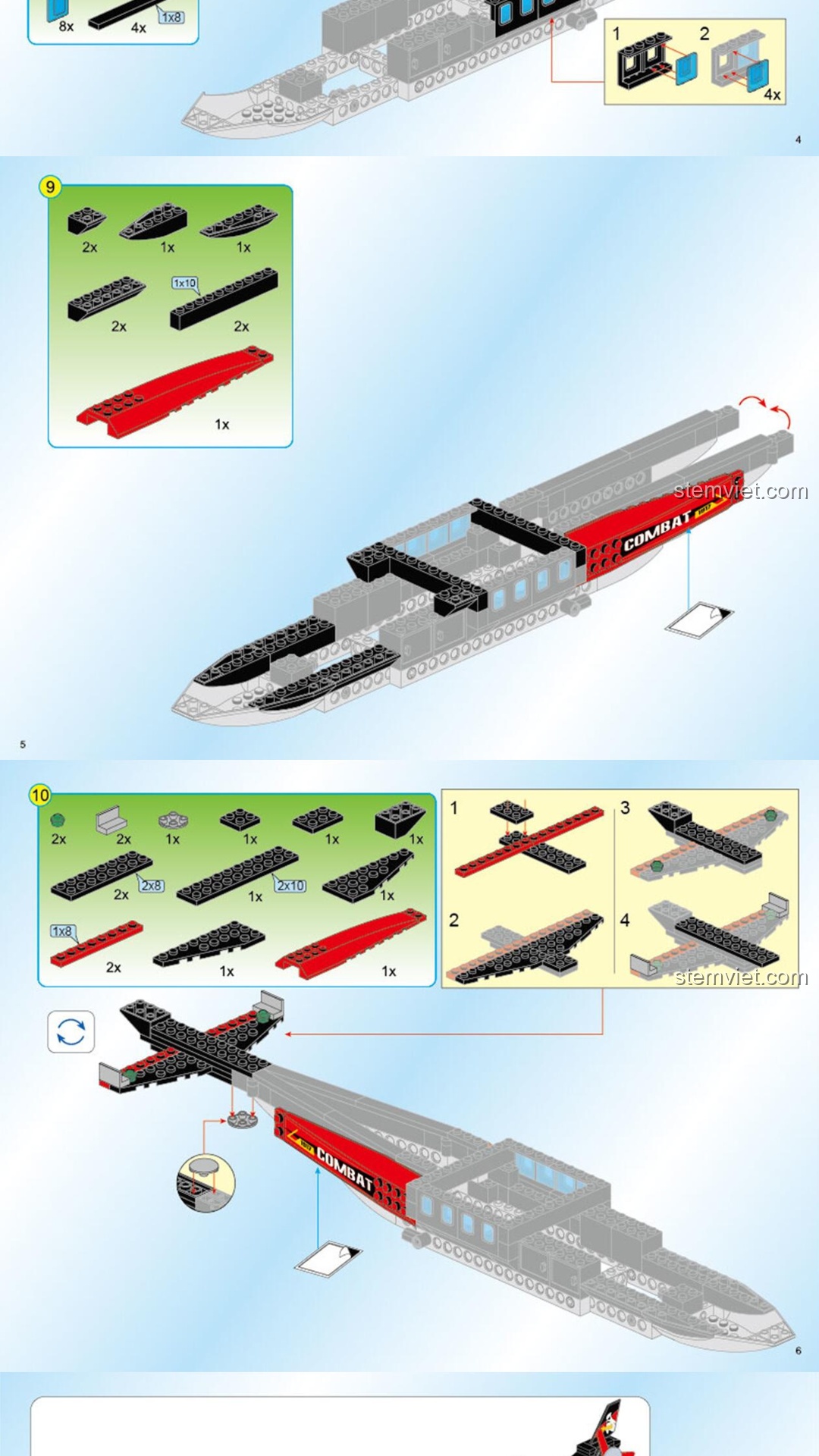Trực thăng cảnh sát Enlighten 1917 sách lắp ghép Enlighten 1917 Trực Thăng Quân Sự Biệt Đội Cảnh Sát Chiến Đấu