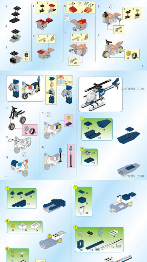 Xe tải Đặc nhiệm Biến hình Enlighten 1918 hướng dẫn lắp ráp Enlighten ENLIGHTEN1918 Xe tải Chỉ huy Cảnh sát
