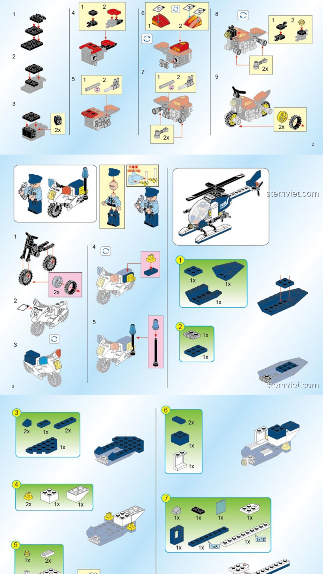 Xe tải Đặc nhiệm Biến hình Enlighten 1918 hướng dẫn lắp ráp Enlighten ENLIGHTEN1918 Xe tải Chỉ huy Cảnh sát