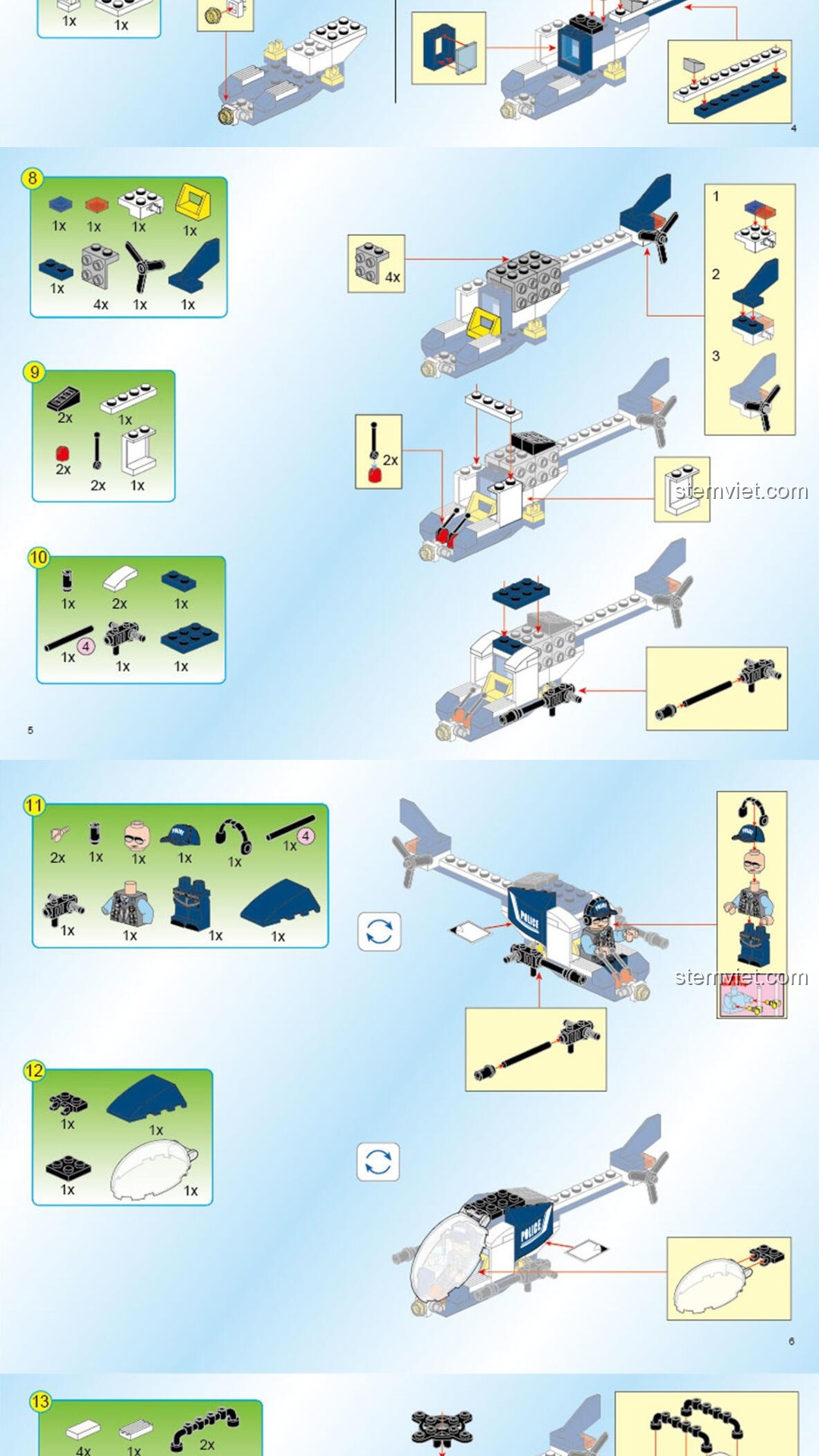 Đồ chơi Cảnh sát Biến hình Enlighten 1918 sách hướng dẫn Enlighten 918 Đồ chơi Cảnh sát Biến hình