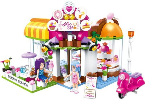Hộp bộ xếp hình quán cà phê Abby Enlighten 2003, đồ chơi xây dựng Enlighten 2003 cho bé gái 6 tuổi, giá tiết kiệm