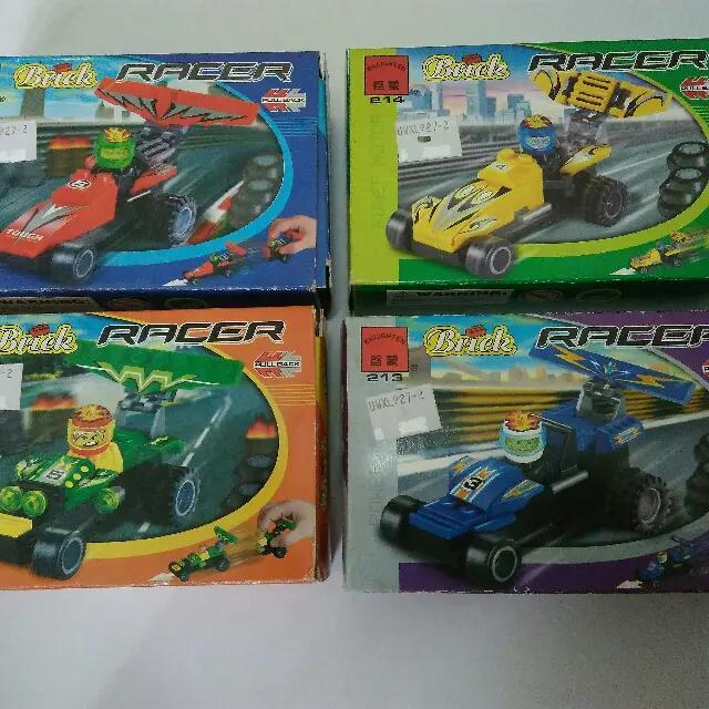 Bộ đồ chơi Xe Đua Enlighten giá tốt cho bé trai 6 tuổi, mô hình xe đua Qman tốc độ có động cơ kéo lùi.