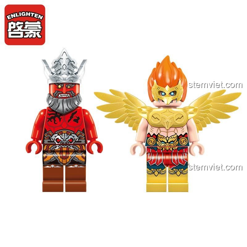 hai minifigure Phong Thần Chiến Enlighten 2203, đồ chơi lắp ghép cho bé trai, chất lượng cao