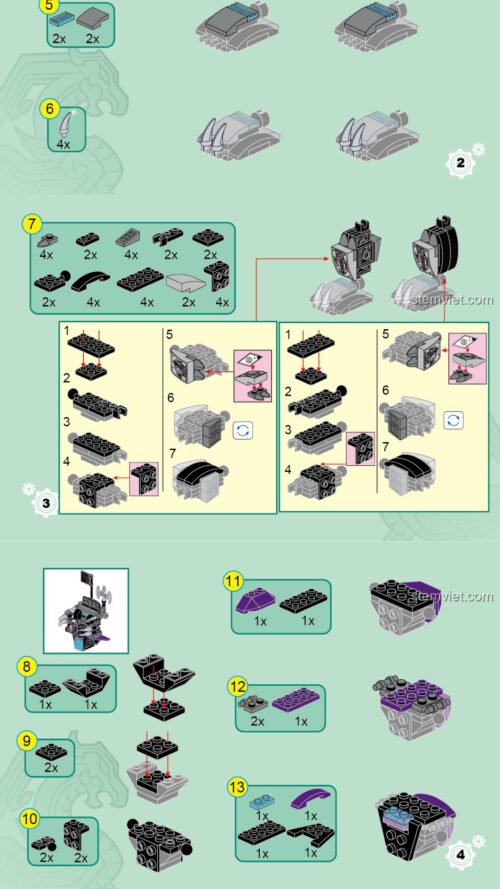 Sách Hướng Dẫn Lắp Ráp Robot Chiến Đấu Phong Thần Enlighten 2206