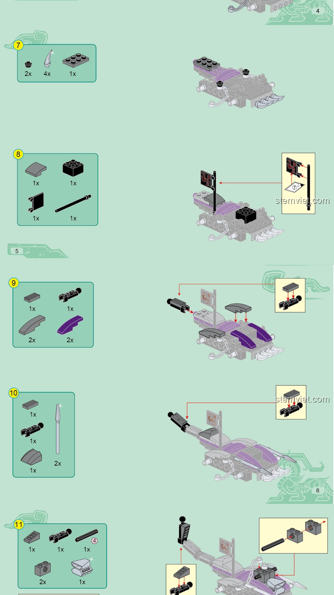 Mô hình Rồng Đỏ Enlighten 2209 hướng dẫn lắp ráp Enlighten Enlighten2209 Mô hình Rồng Đỏ