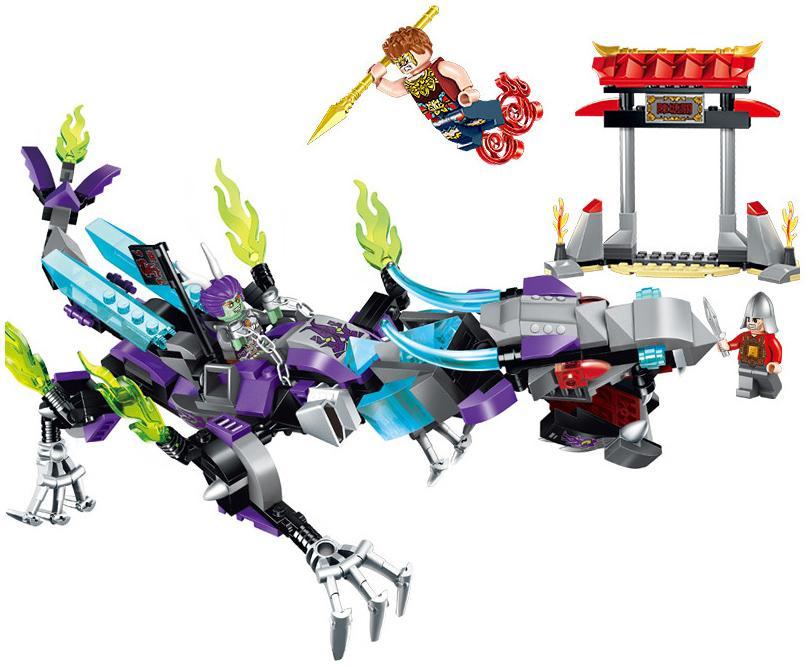 Mô hình Na Tra Giáng Long Enlighten 2211 với Rồng Thần khổng lồ và cổng trời, đồ chơi xếp hình cho bé trai.