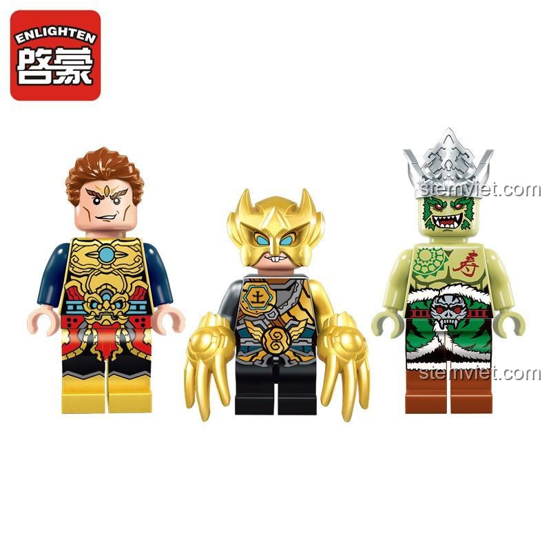 3 minifigures Dương Tiễn và Ma Tôn trong bộ lắp ráp Enlighten 2213, đồ chơi mô hình chất lượng cao cho bé trai 6 tuổi, giá tiết kiệm.