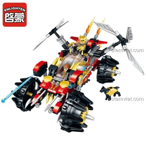 Mô hình xe chiến đấu của Dương Tiễn trong bộ lắp ghép Enlighten 2213, đồ chơi lắp ráp chất lượng cao cho bé trai 6 tuổi, giá tiết kiệm.