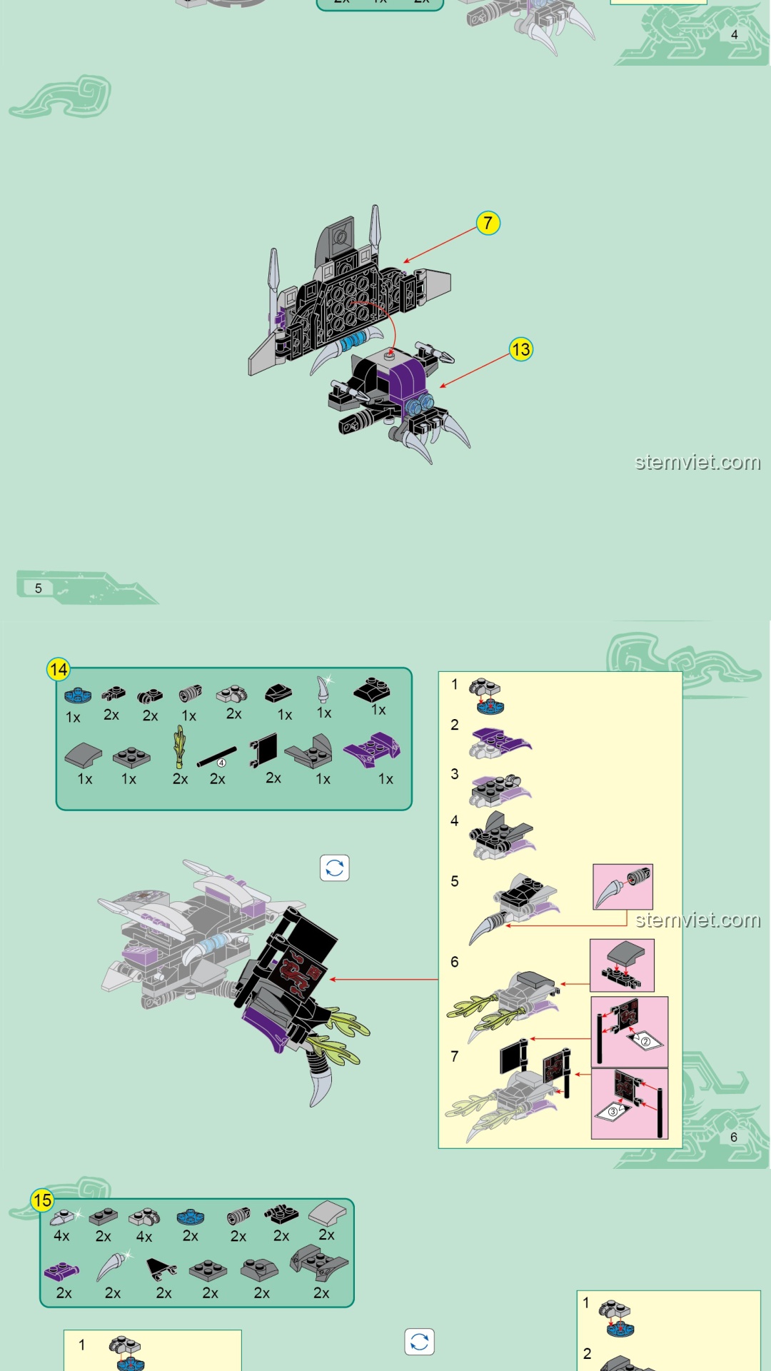 Mô hình Dương Tiễn Enlighten 2213 hướng dẫn lắp ghép Enlighten 2213 Mô hình Dương Tiễn