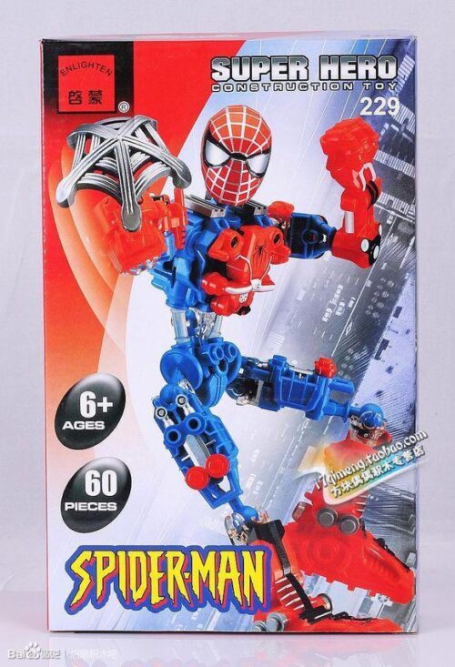 bộ lắp ráp Người Nhện Enlighten 229, mô hình siêu anh hùng Spider-Man cho bé trai 6 tuổi, đồ chơi lắp ghép giá rẻ