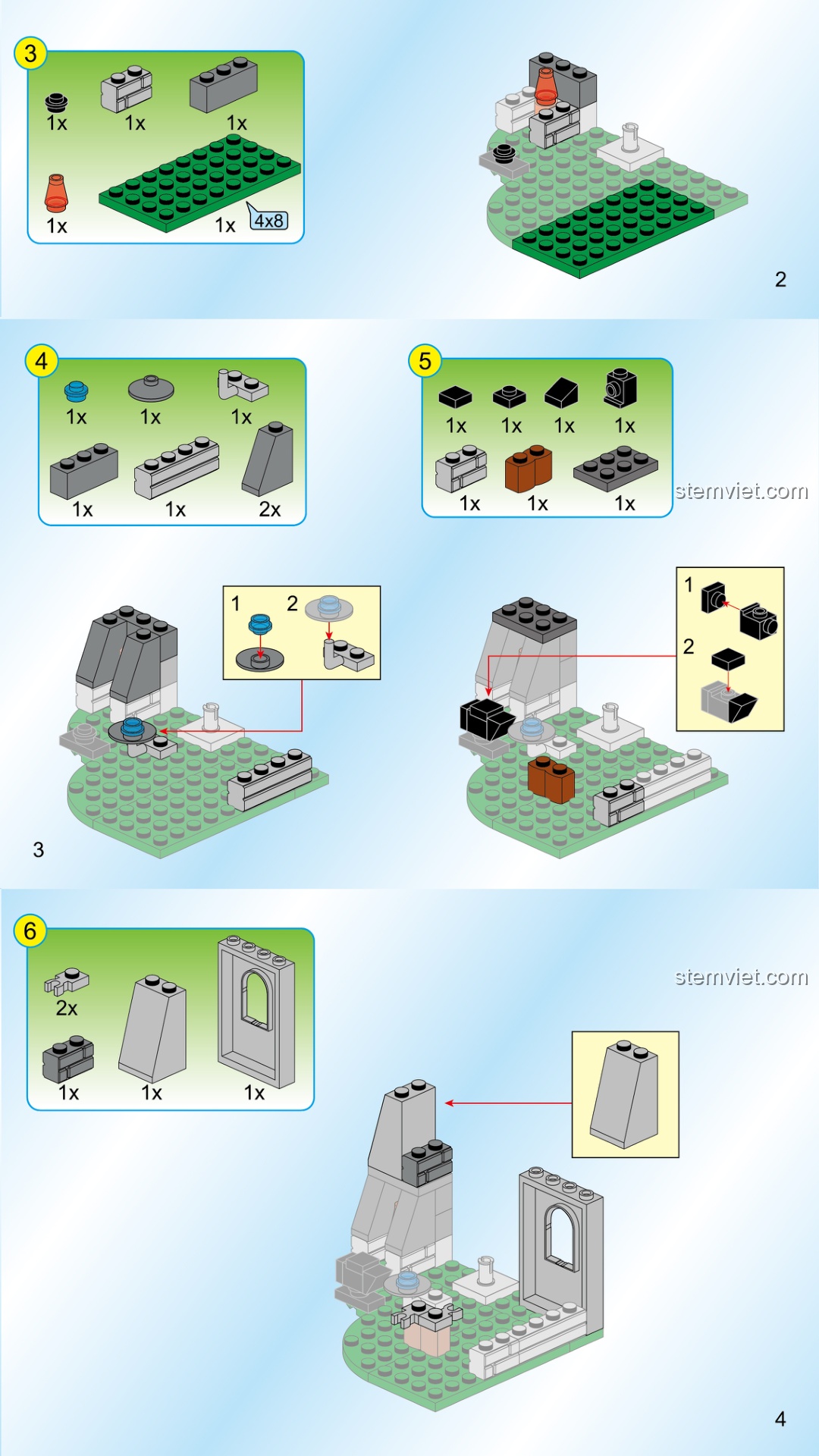 Người Khổng Lồ Tấn Công Doanh Trại Enlighten 2303 hướng dẫn lắp ráp Enlighten 03 Doanh Trại Chiến Đấu