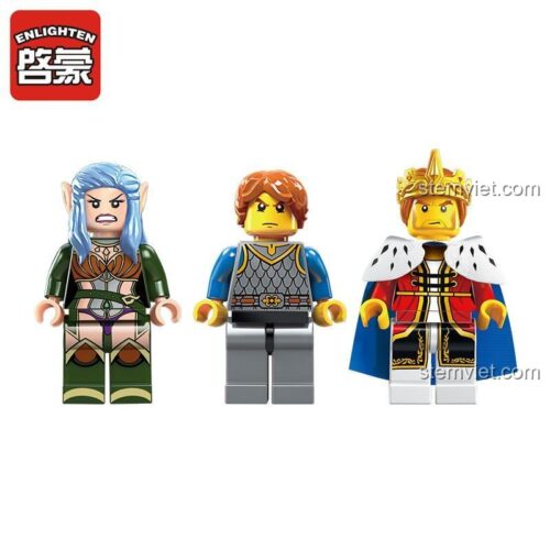 3 minifigures Noel, Gana, Henry từ bộ đồ chơi lắp ráp Enlighten 2310 Chiến Xa Vương Giả, chi tiết cao cấp cho bé trai.