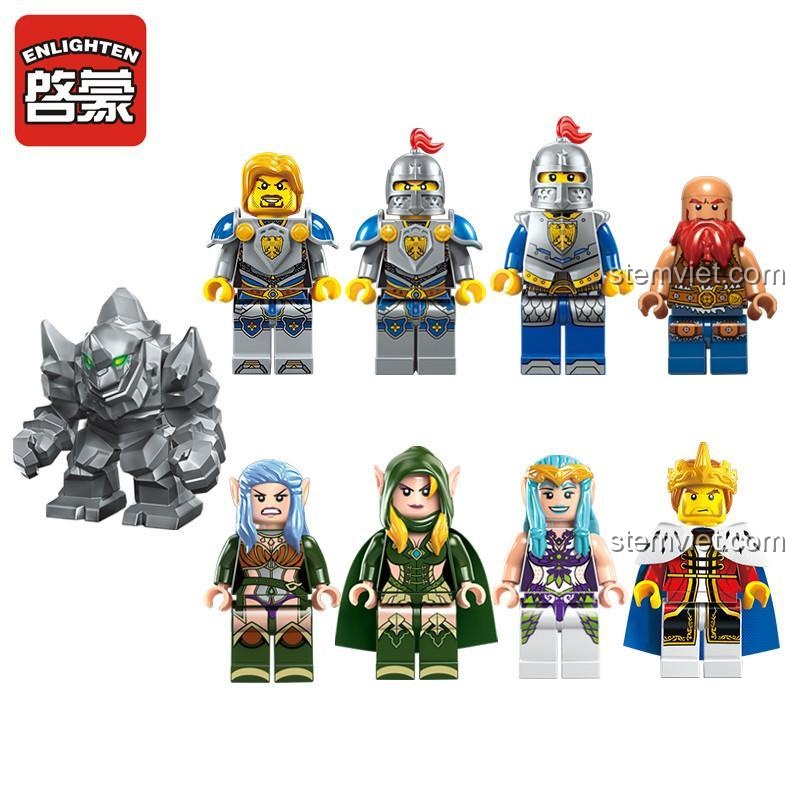 Enlighten 2317 Pháo Đài Bất Bại đi kèm 9 minifigure độc đáo, đồ chơi lắp ghép chất lượng cao cho bé trai.