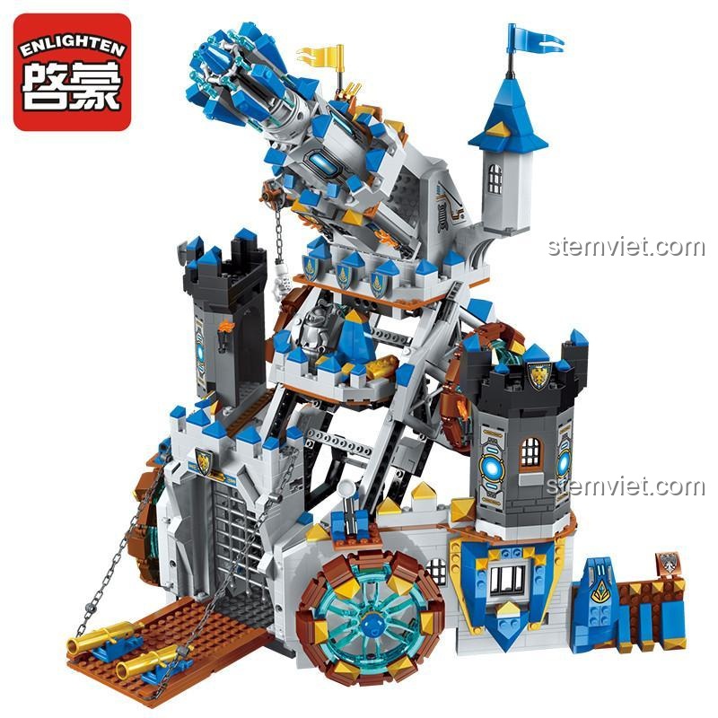 Bộ xếp hình 2317 Pháo Đài Bất Bại QMAN với pháo biến hình mạnh mẽ, đồ chơi mô hình cho bé trai.
