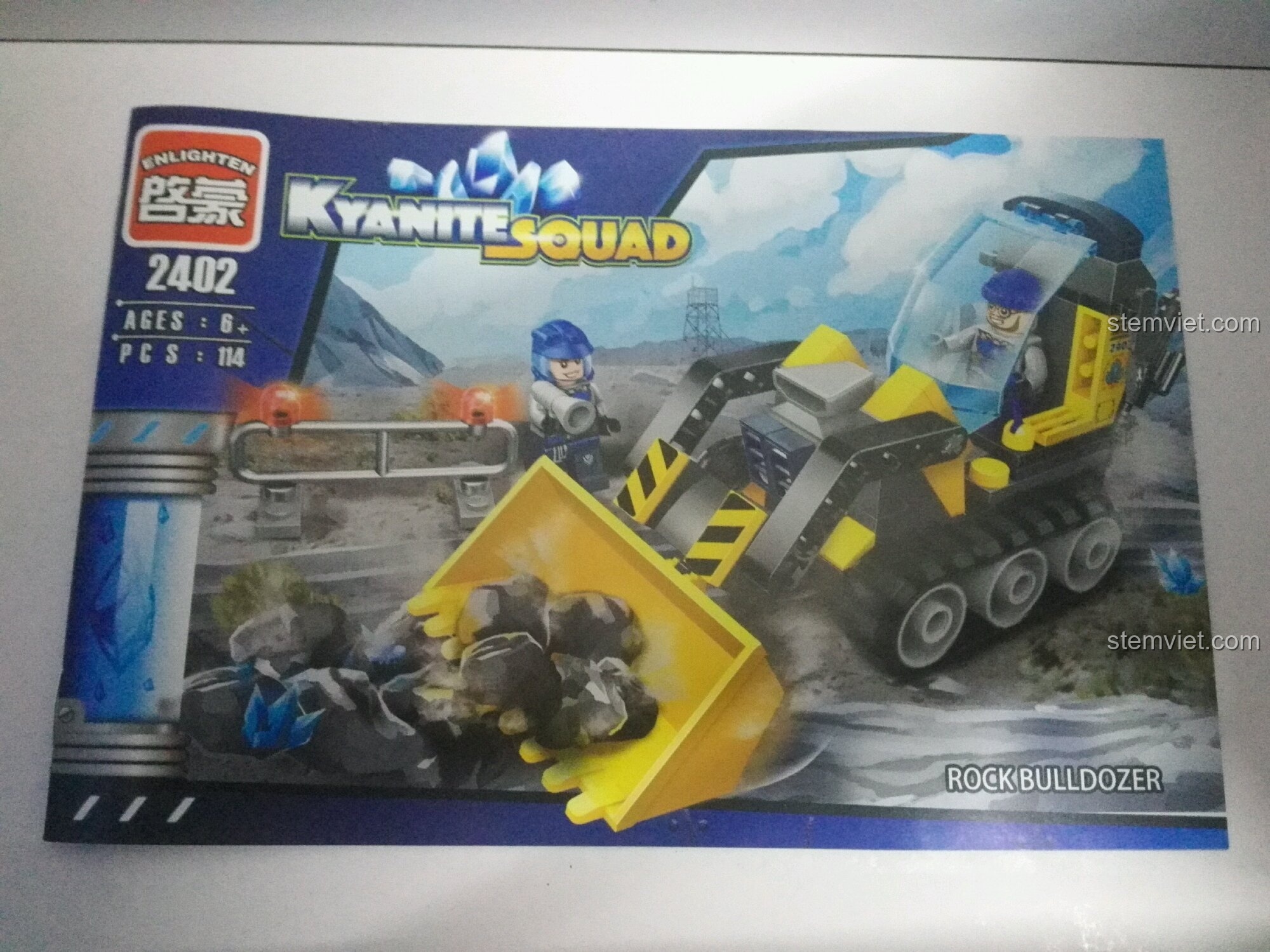 Sách hướng dẫn lắp ráp bộ Xe Ủi Đá Đội Tinh Thạch Kyanite Squad 2402 của Enlighten.