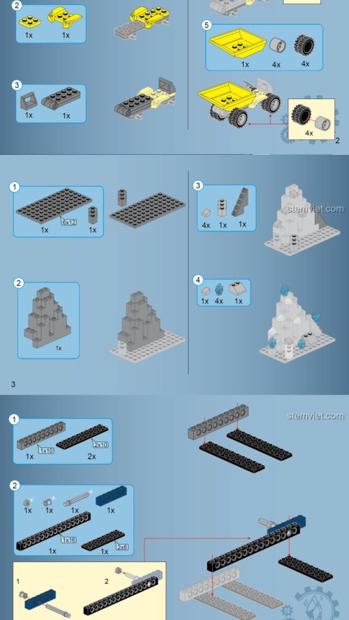 Xe đào mỏ Enlighten 2410 hướng dẫn lắp ráp Enlighten 2410 Máy xúc tinh thể