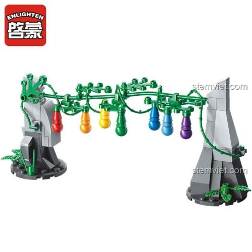 Bộ lắp ghép Hồ Lô Huynh Đệ Enlighten 2503 với cây葫芦 và khung cảnh lọt vào lưới địch, đồ chơi xây dựng cho bé trai 6 tuổi, chất lượng cao.