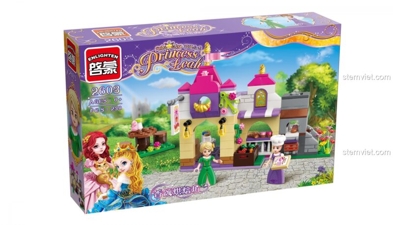 Hộp đồ chơi lắp ráp Tiệm Bánh Công Chúa Leah ENLIGHTEN 2603, 239 mảnh, cho bé gái 6+ tuổi, chất lượng cao, giá tiết kiệm.