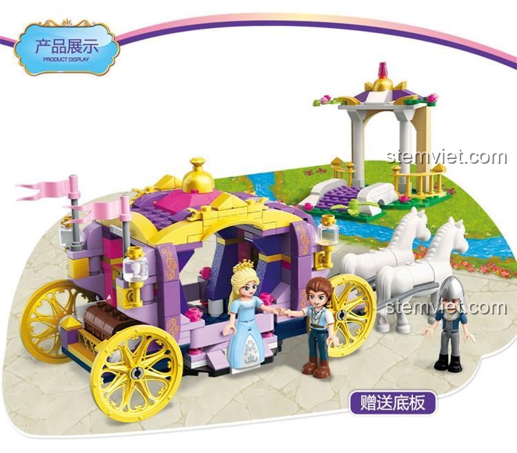 Mô hình bộ lắp ghép 2605 Công chúa Leah được trưng bày, thể hiện vẻ đẹp cổ tích và chi tiết tinh xảo, thu hút bé gái 6 tuổi.
