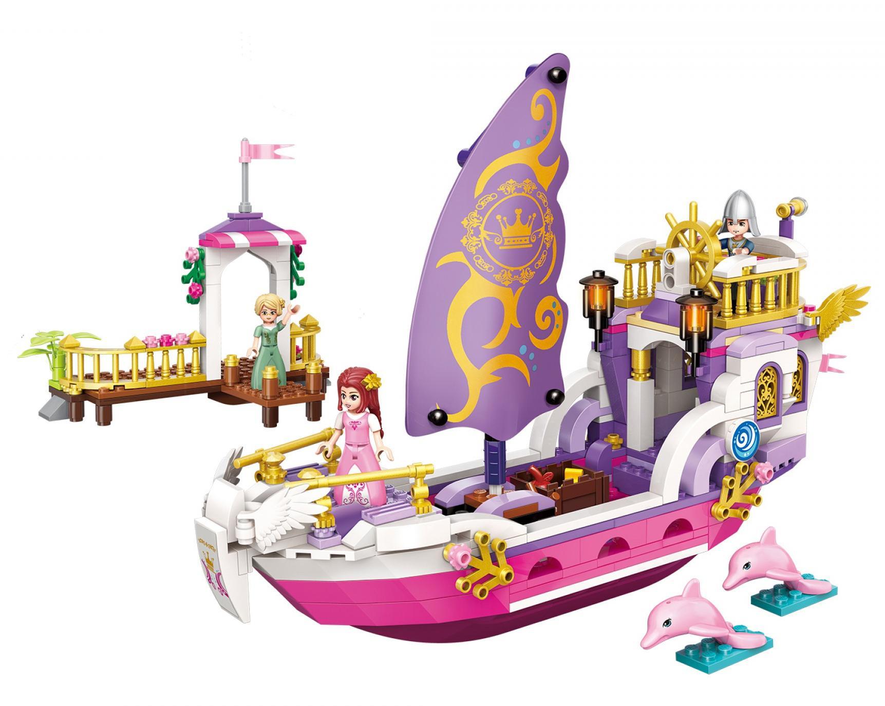 bộ lắp ghép Thuyền Công Chúa Thiên Thần của Công Chúa Leah, đồ chơi mô hình Enlighten, Thuyền Công Chúa Thiên Thần của Công Chúa Leah, đồ chơi lắp ghép Du thuyền Công Chúa QMAN, cho bé gái 6 tuổi, giá tốt