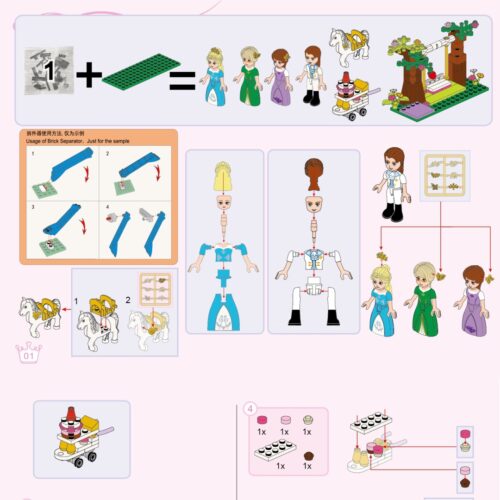 Lâu Đài Tiệc Sinh Nhật Công Chúa Leah Enlighten 2610 hướng dẫn lắp ráp Enlighten 2610 Lâu đài cổ tích