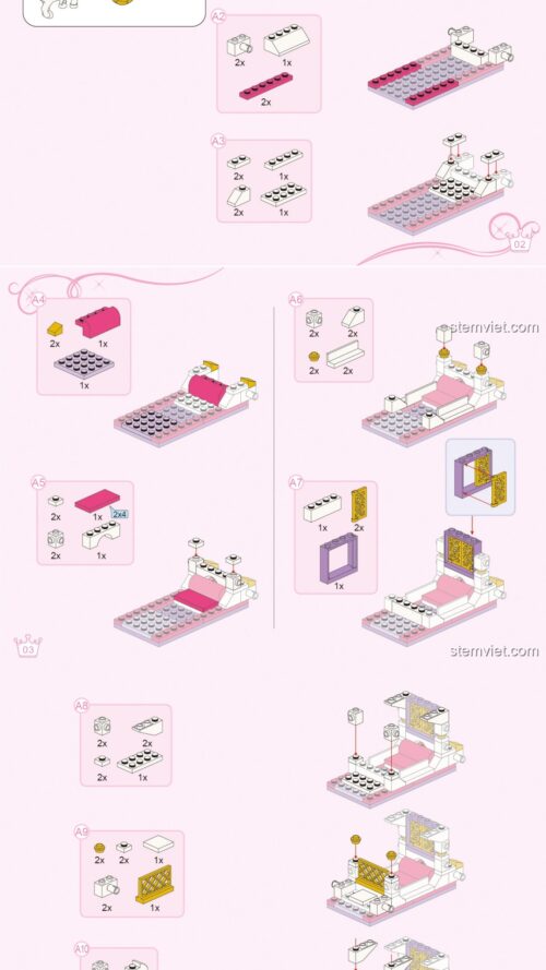 Lâu đài công chúa Enlighten 2612 hướng dẫn lắp ráp Enlighten 2612 Lâu đài cho bé gái