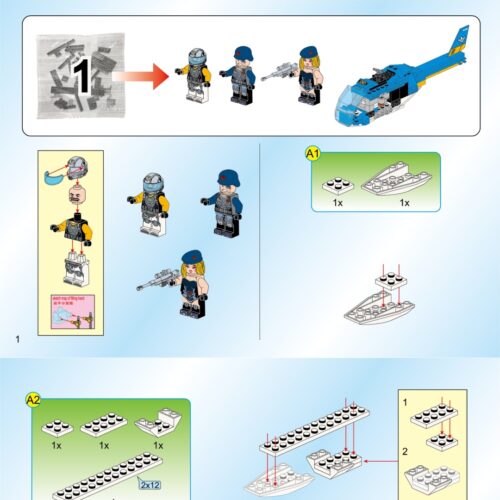 Chiến cơ vũ trụ Hải Âu Enlighten 2709 sách lắp ghép Enlighten Keeppley2709 Chiến đấu cơ tương lai