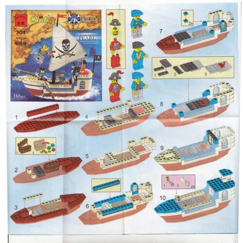 Tàu Hải Tặc Minh Châu Enlighten 304 sách hướng dẫn lắp ráp