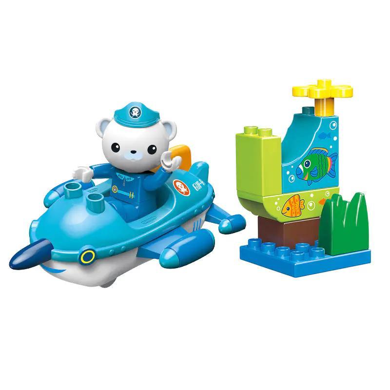 Bộ lắp ghép Enlighten 5213 Tàu ngầm cá buồm Octonauts, mô hình nhân vật Barnacles và cảnh dưới biển, phù hợp bé 3 tuổi, giá tốt.