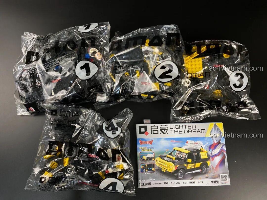 Quá trình lắp ráp khung gầm xe tuần tra Delam Patrol Car Enlighten 75039, rèn luyện kỹ năng tư duy logic cho bé trai 8 tuổi.