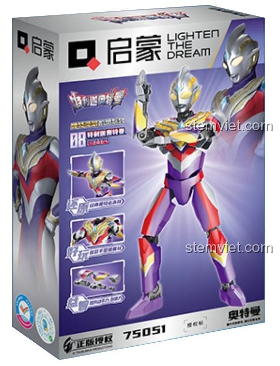 Hộp bộ lắp ghép Người máy Ultraman Trigger Enlighten 75051, đồ chơi lắp ráp Robot Ultraman Trigger cho bé trai 6 tuổi