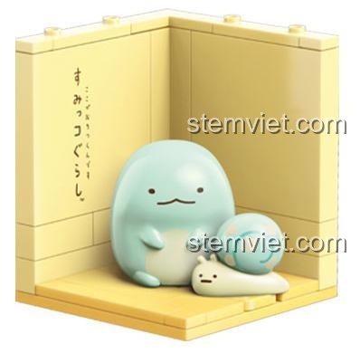 Nhân vật Sumikko Gurashi Tonkatsu và Ebifurai no Shippo màu vàng, bộ đồ chơi 77011 cho bé gái 6 tuổi, phát triển tư duy.
