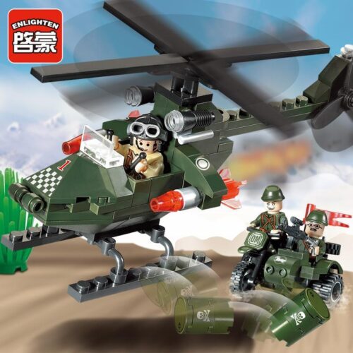 Bộ Lắp Ghép Máy Bay Trực Thăng Quân Sự và Xe Máy ENLIGHTEN 806 - Máy bay trực thăng quân sự