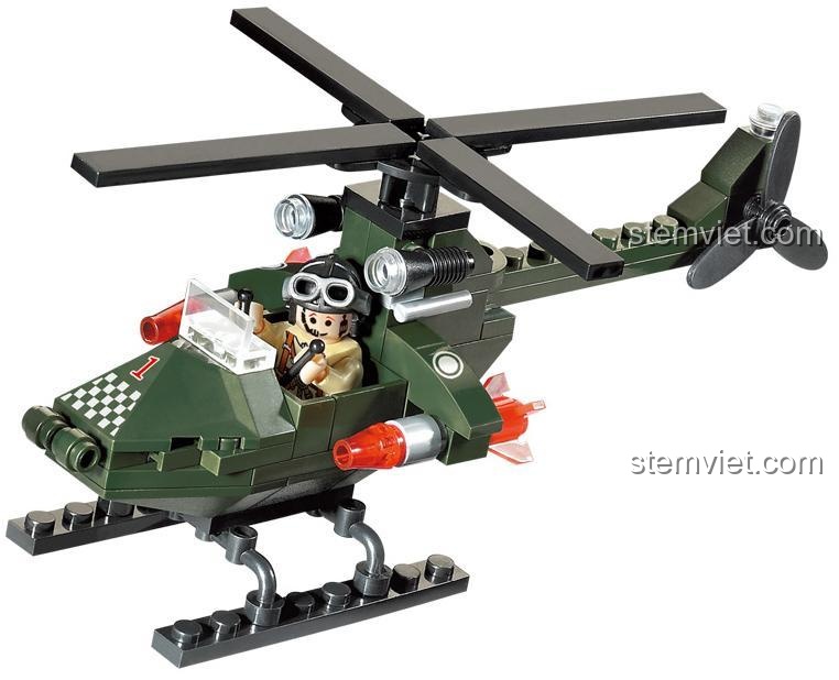 Bộ Lắp Ghép Máy Bay Trực Thăng Quân Sự và Xe Máy ENLIGHTEN 806 - Máy bay trực thăng quân sự chi tiết