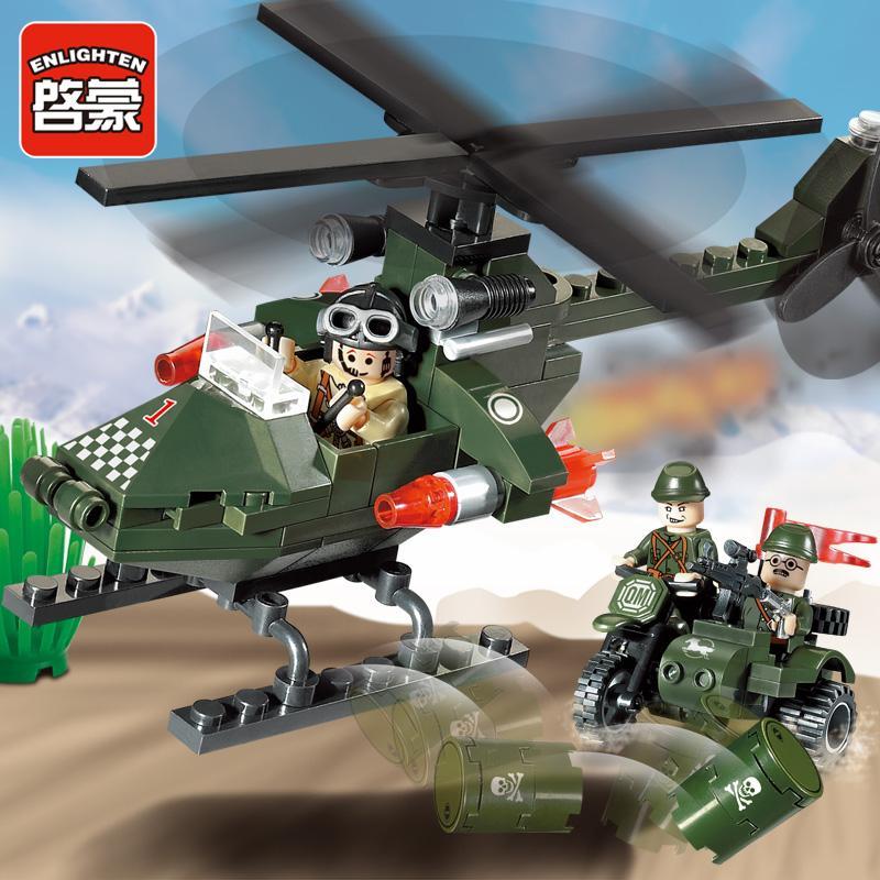 Bộ Lắp Ghép Máy Bay Trực Thăng Quân Sự và Xe Máy ENLIGHTEN 806 - Máy bay trực thăng quân sự