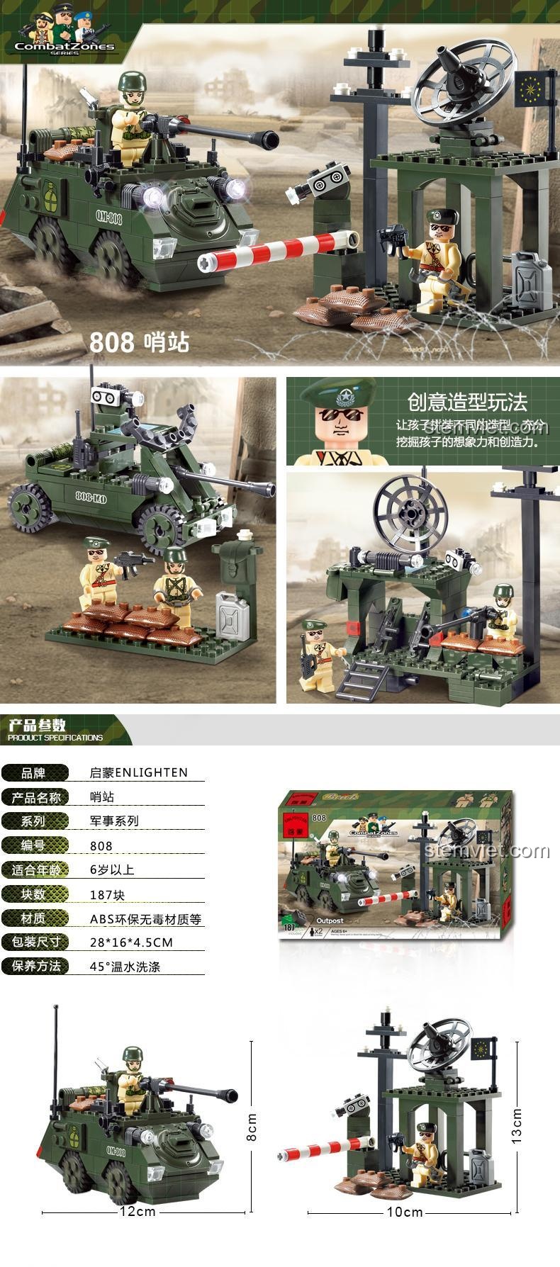 Trạm kiểm soát trong bộ lắp ghép quân sự ENLIGHTEN 808 Trạm Kiểm Soát