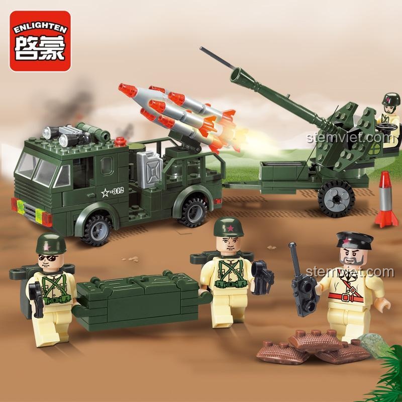 Bộ đồ chơi Tên lửa Phóng 812 Enlighten Quân đội Tên lửa