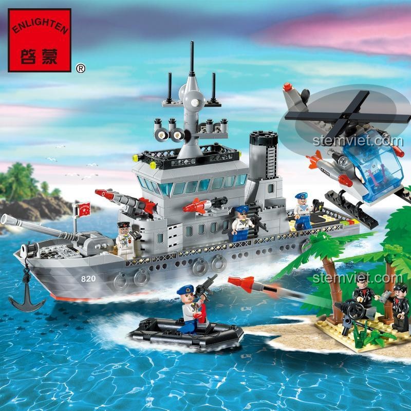 Hộp sản phẩm Bộ đồ chơi Hộ vệ hạm 820 ENLIGHTEN