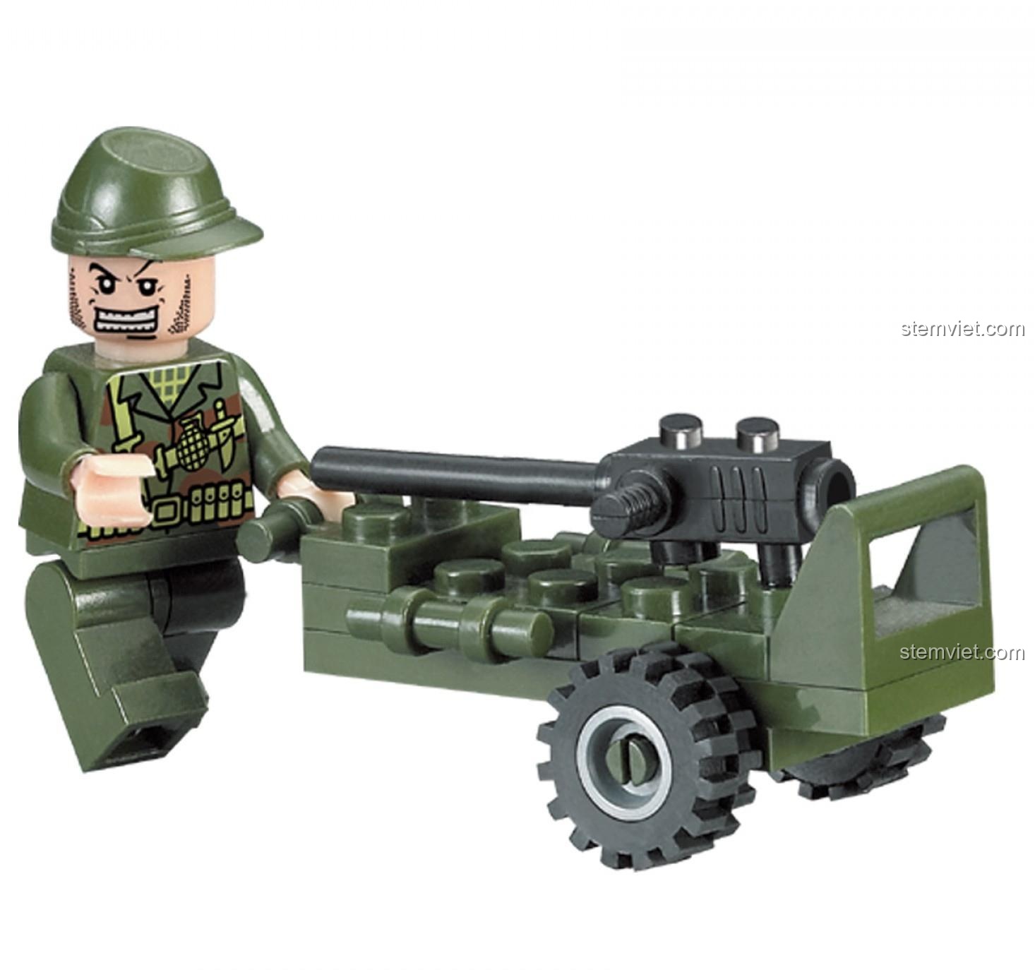 Bộ đồ chơi xe tăng nhỏ quân đội 830 Enlighten với minifigure