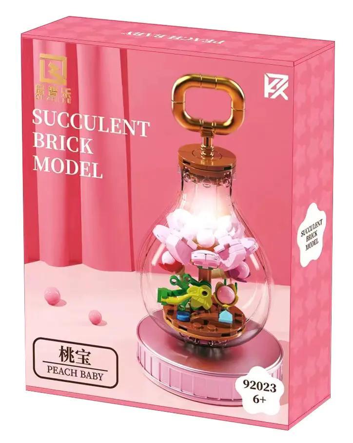 bộ lắp ghép Mô hình cây mọng nước Đào Bé Enlighten 92023, đồ chơi mô hình có đèn LED, quà tặng độc đáo cho con gái 6 tuổi, giá tốt