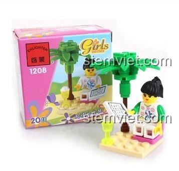 Bộ đồ chơi cô bé đọc sách 1208 Enlighten Girls Series và hộp
